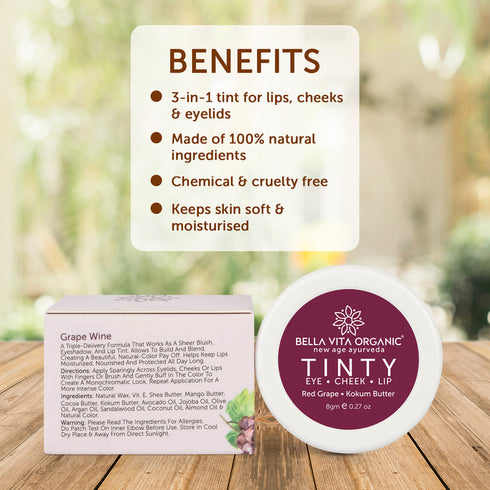 Bella Vita Organic Red Grape 3 in 1 Tinty Blush 8g